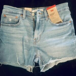 Levi's Women's Light Blue High-Rise Shorts